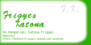 frigyes katona business card